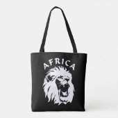 Tote Bag Visage du lion rugissant | Afrique (Dos)
