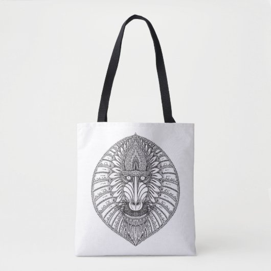 Tote Bag Visage inspiré 2 de babouin (Devant)