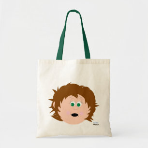 Tote Bag Visage jeune Brown cheveux vert oeil fille