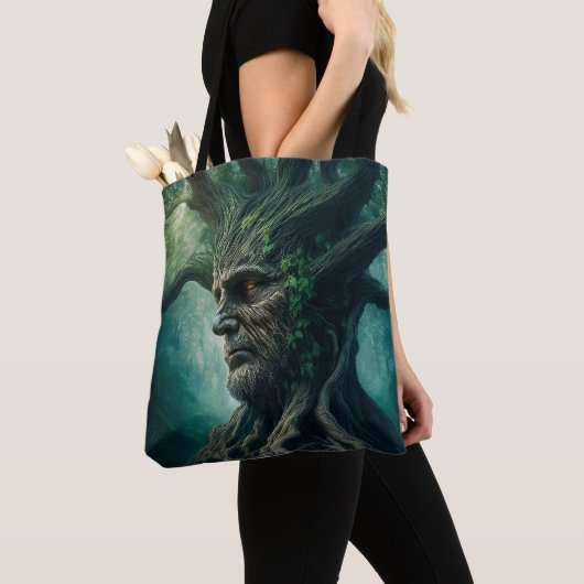 Tote Bag Visage sage dans la forêt mystique de l'arbre anti (De près)