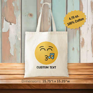 Tote Bag Visage Siffleur aux Yeux Sourires