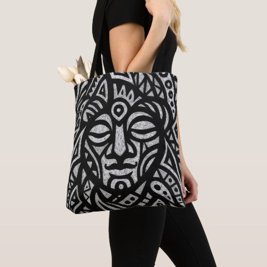 Tote Bag Visage tribal (De près)