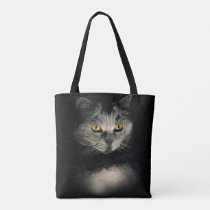 Tote Bag Vision du chat Chat gris Yeux de chat