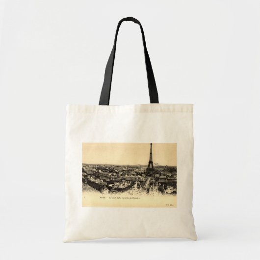 Tote Bag Visite Eiffel, cru de La de Paris France c1910 (Devant)