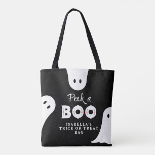Tote Bag Visite personnalisée Un Fantôme de Boo Trick ou Tr