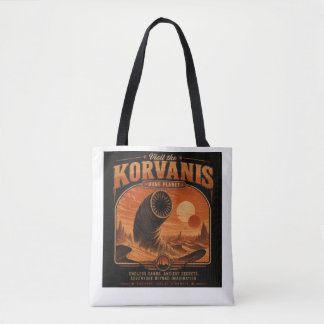 Tote Bag Visitez Korvanis – Affiche de voyage de la planète