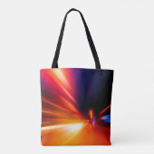 Tote Bag vitesse sur la nuit road abstract, arrière - plan, (Dos)