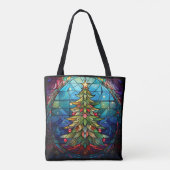 Tote Bag Vitrail de l'arbre de Noël (Dos)
