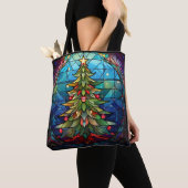 Tote Bag Vitrail de l'arbre de Noël (De près)