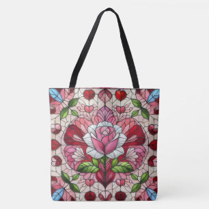Tote Bag Vitrail floral Saint-Valentin