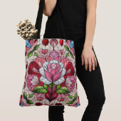 Tote Bag Vitrail floral Saint-Valentin (De près)