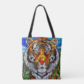 Tote Bag Vitraux de tigre (Dos)
