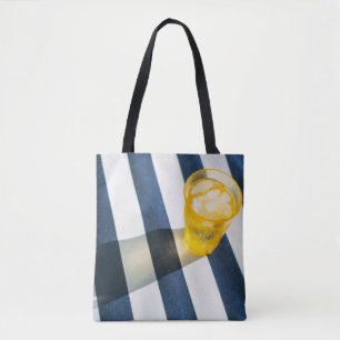 Tote Bag Vitre à boire transparent avec liquide jaune