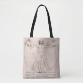 Tote Bag Vitruvian Man Vitruvian Man, Leonardo da Vinci (Devant)
