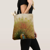 Tote Bag Vivant Ventilateur Peacock (De près)
