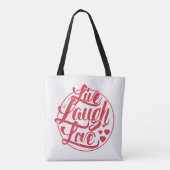 Tote Bag Vivent l'amour 2 de rire (Dos)