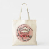Tote Bag Vivez l'amour infirmière (Dos)