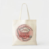 Tote Bag Vivez l'amour infirmière (Devant)