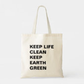 Tote Bag Vivez plus propre, rendez la Terre plus verte Desi (Dos)