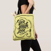 Tote Bag Vivez, riez, aimez (De près)