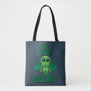 Tote Bag Vivez Riez Lovecraft Cthulhu Mignon