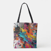 Tote Bag Vivid Chaos Splash Graffiti (Dos)