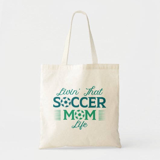 Tote Bag Vivre’ Ce Soccer Maman Vie (Devant)
