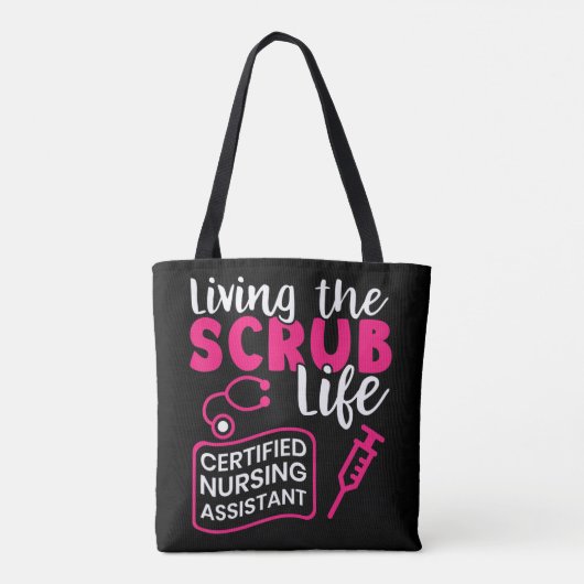 Tote Bag Vivre La Vie Des Scrubs _ Assistante Infirmière Ce (Dos)