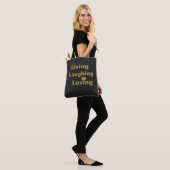 Tote Bag Vivre, rire, aimer (Sur le modèle)