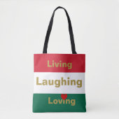 Tote Bag Vivre, rire, aimer (Devant)