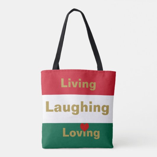 Tote Bag Vivre, rire, aimer (Dos)