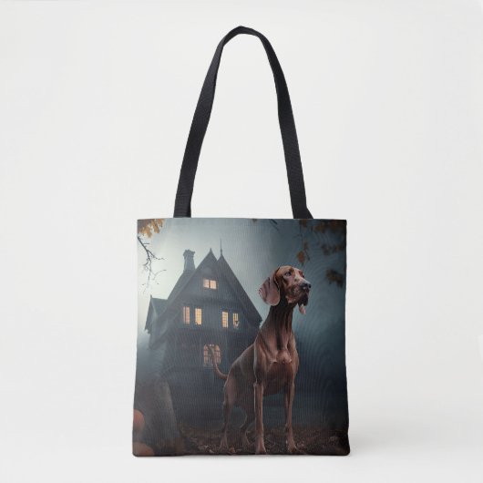 Tote Bag Vizsla Halloween Effrayant (Devant)