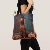 Tote Bag Vizsla Potirons Halloween Effrayant (De près)
