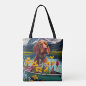 Tote Bag Vizsla sur une rame : une aventure Pittoresque (Dos)