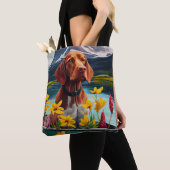 Tote Bag Vizsla sur une rame : une aventure Pittoresque (De près)