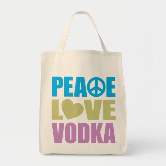 Tote Bag Vodka d'amour de paix (Devant)