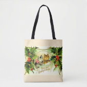 Tote Bag voeux de Noël des chats (Devant)