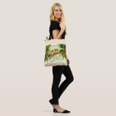 Tote Bag voeux de Noël des chats (Sur le modèle)