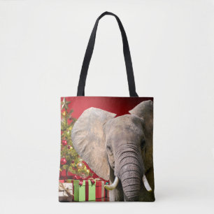 Tote Bag Voeux de Noël éléphant