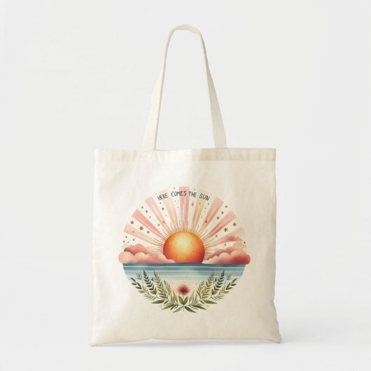 Tote Bag "Voici Le Soleil" Soleil Levant Sur L'Eau (Devant)