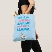Tote Bag Voici Mon Costume Humain - Llama Edition I (De près)
