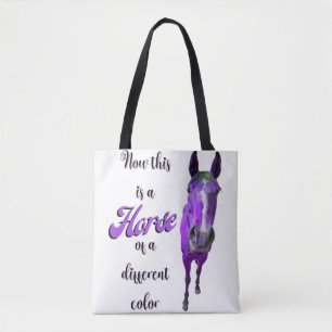 Tote Bag Voici Un Cheval D'Une Couleur Différente, Violet