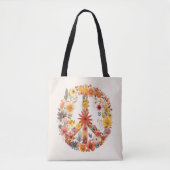Tote Bag Voie de Paix fleur sauvage (Devant)