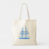 Tote Bag Voile nautique côtière d'Annapolis (Dos)