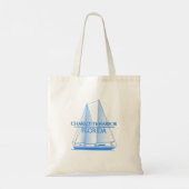 Tote Bag Voile nautique côtière du port de Charlotte (Dos)