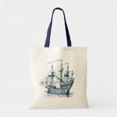 Tote Bag Voile Vintage nautique (Devant)