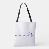 Tote Bag Voilier drôle de battement de coeur de navigation (Dos)