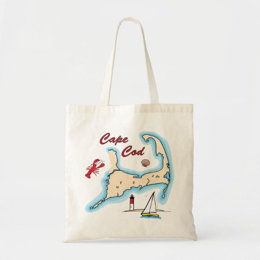 Tote Bag Voilier Shell de homard d'illustration de carte de (Devant)