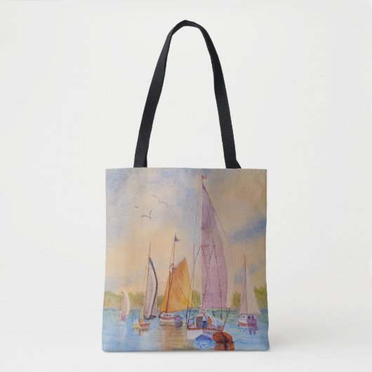 Tote Bag Voilier Sunset (Devant)