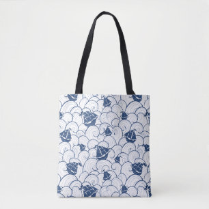 Tote Bag Voiliers sur le motif de mer